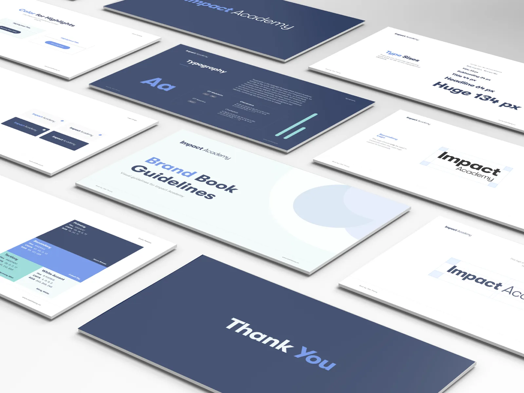 Impact Academy brand identity and logo design.