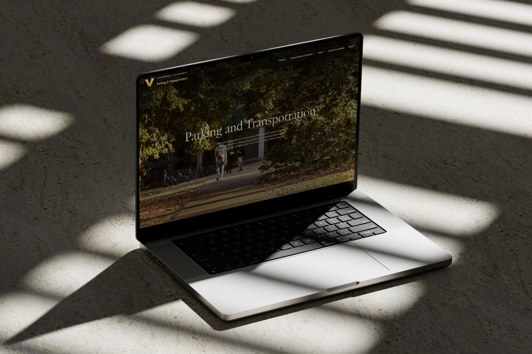 Vanderbilt Traffic, Parking and Transportation website redesign by Oak Theory.