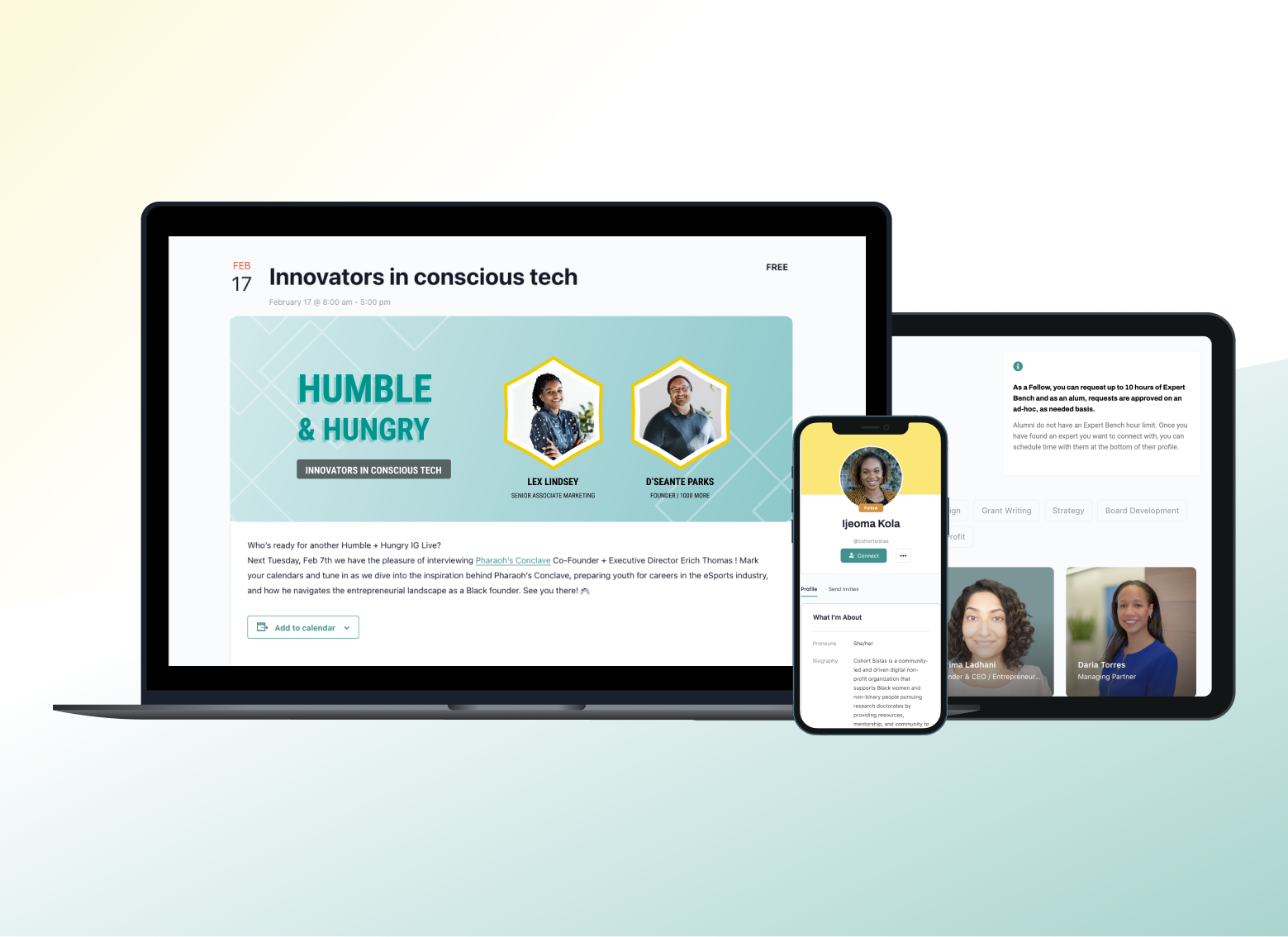 Camelback Ventures community platform design.